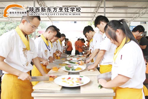 井然有序的刀工练习